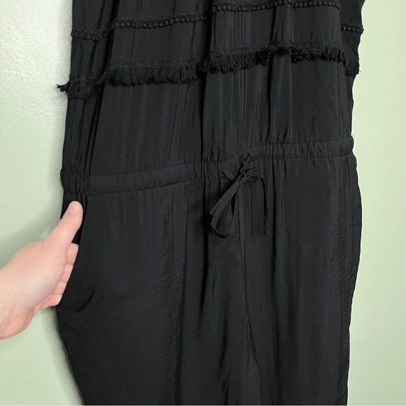 Ann Taylor Loft‎ Women’s Sleeveless Halter Neck Pocket Jumpsuit Black Size Large - Picture 5 of 7
